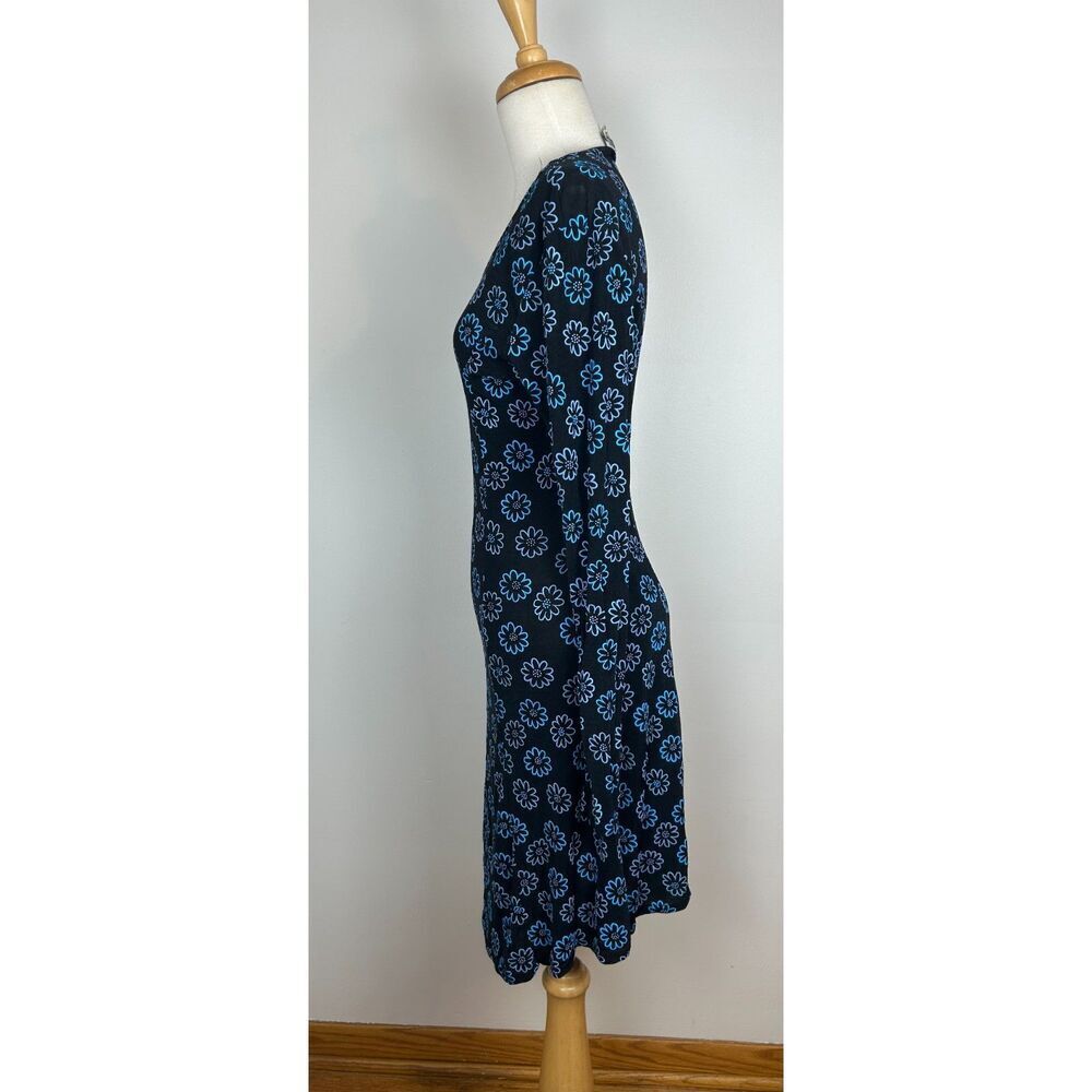 Vintage Y2K 90s Flower Club Bodycon Dress Stretch Grunge Ditsy Floral S/M - Picture 2 of 4